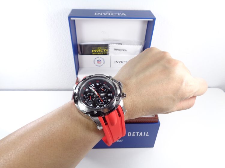 สุดคุ้ม INVICTA (เครื่อง swiss.) New Speedway swiss Chronograph 51 มิล. สายยางแดง รูปที่ 10
