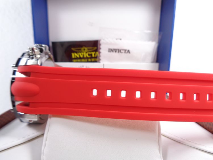 สุดคุ้ม INVICTA (เครื่อง swiss.) New Speedway swiss Chronograph 51 มิล. สายยางแดง รูปที่ 4