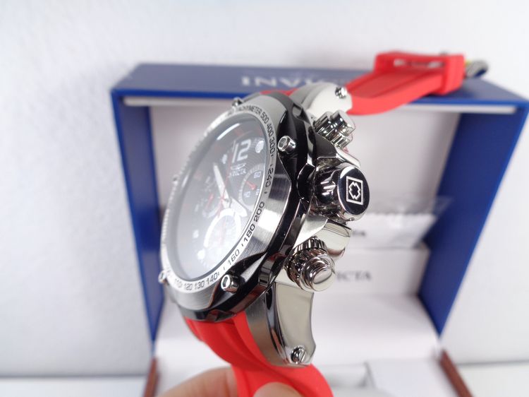 สุดคุ้ม INVICTA (เครื่อง swiss.) New Speedway swiss Chronograph 51 มิล. สายยางแดง รูปที่ 7