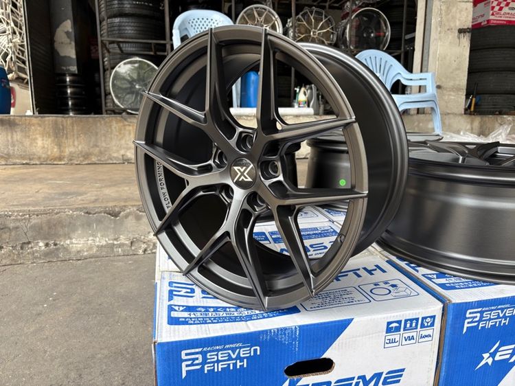 ล้อแม็กมือ1 ขอบ18 ก้านY 5รู114 กว้าง8.5 ออฟ35 สีเทากัน ล้อเบา FLOW FORMING งานSEVENFIFTH  รูปที่ 5