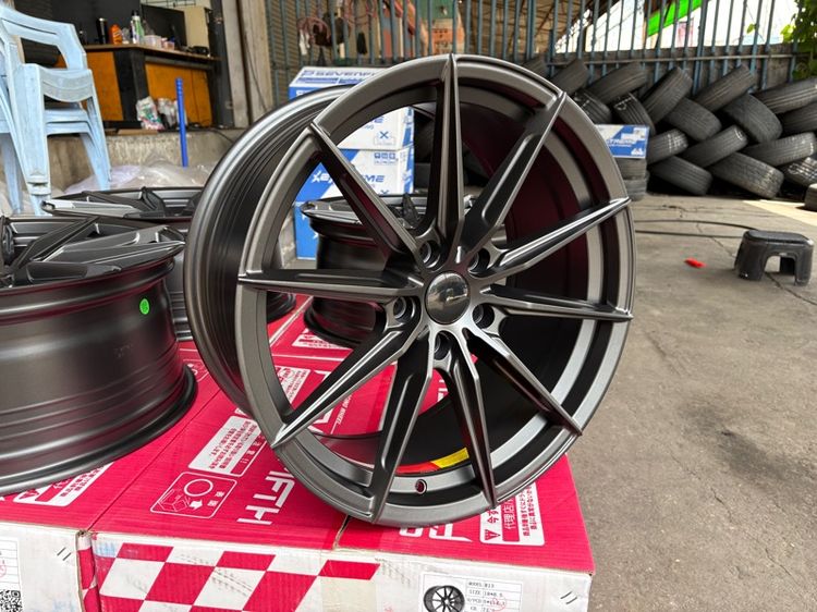 ล้อแม็กมือ1 ขอบ18 R13 5รู114 กว้าง8.5 ออฟ35 สีเทากัน ล้อเบา FLOW FORMING งานSEVENFIFTH งานสวยมากๆ รูปที่ 6