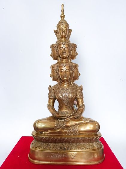 พระพุทธมหา เศรษฐีนวโกฏิ วัดพระบาทบางแฟน อ.ดอยสะเก็ด จ.เชียงใหม่ หน้าตัก9นิ้ว เนื้อทองเหลือง