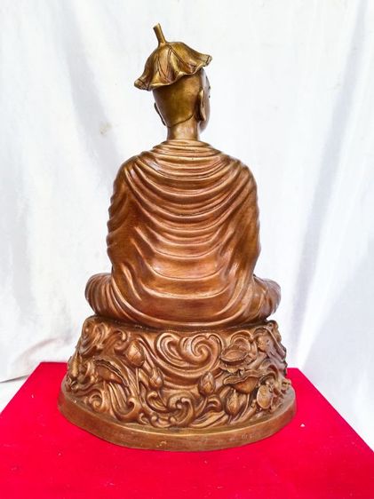 พระอุปคุต เถระ ปางจกบาตร วัดพระพุทธธรรมรังษี นครชัยศรี นครปฐม ปี 2539 เนื้อทองเหลือง หน้าตัก9นิ้ว รูปที่ 2