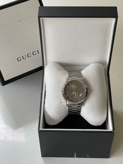 GUCCI G-Timeless Automatic Watch YA126412 SS Gold Dial Men’s Watch  รูปที่ 3