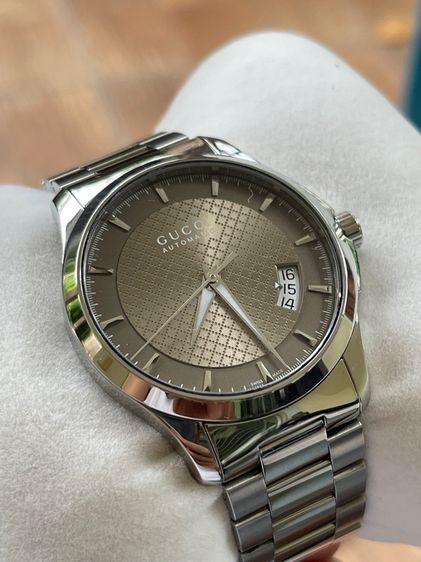 GUCCI G-Timeless Automatic Watch YA126412 SS Gold Dial Men’s Watch  รูปที่ 5