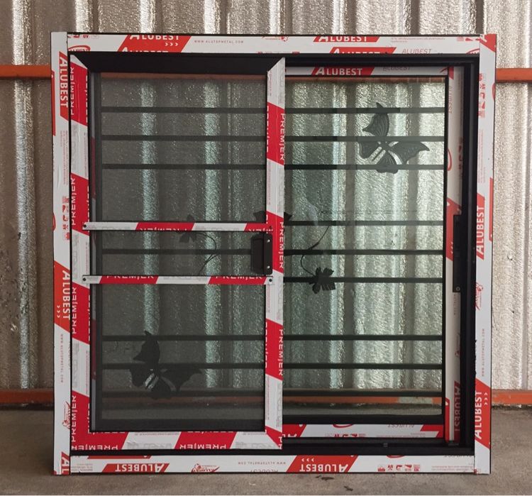 หน้าต่างบานเลื่อน 100x100 พร้อมมุ้งลวด และเหล็กดัด ขนาด 100x100 รูปที่ 5