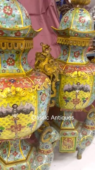 กระถางกำยาน แพะ ทองเหลือง ถมปัด ใบใหญ่สะสม B3 รูปที่ 10