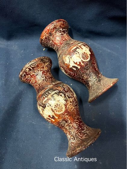 แจกันหิน แกะสลัก รถม้า สะสมA3 รูปที่ 4