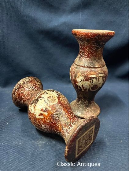 แจกันหิน แกะสลัก รถม้า สะสมA3 รูปที่ 3