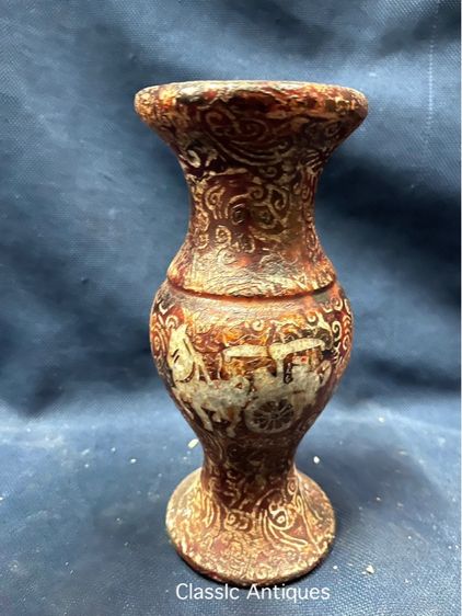 แจกันหิน แกะสลัก รถม้า สะสมA3 รูปที่ 7