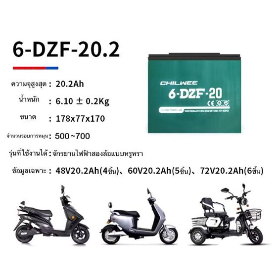 แบตเตอรี่จักรยานไฟฟ้า 12v 20Ah รูปที่ 3