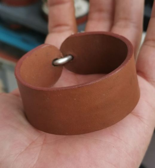 กำไลข้อมือเงินแท้ หนังแท้ งานเก่า Made In Japan รูปที่ 5