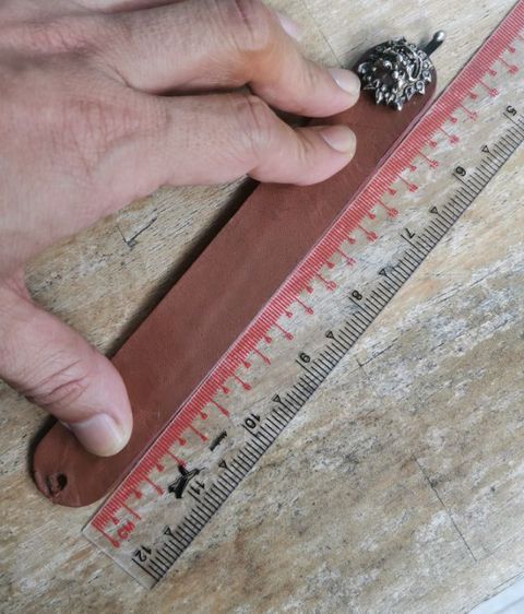 กำไลข้อมือเงินแท้ หนังแท้ งานเก่า Made In Japan รูปที่ 10