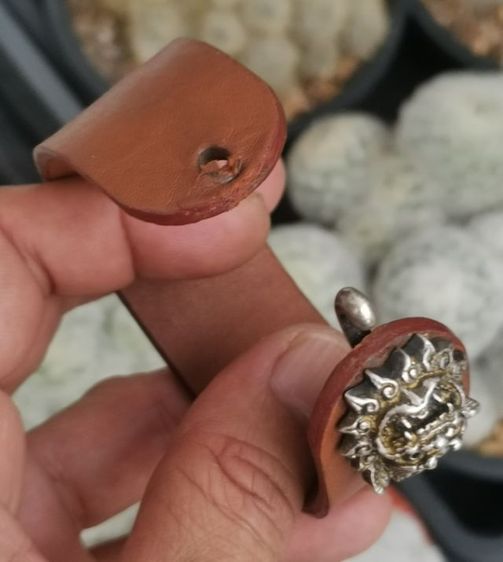 กำไลข้อมือเงินแท้ หนังแท้ งานเก่า Made In Japan รูปที่ 6