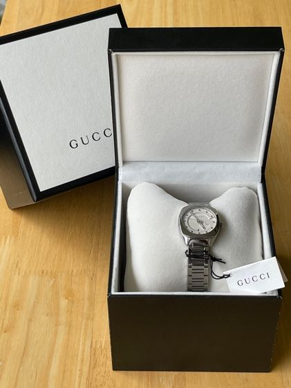 GUCCI GG2570 G Frame 29 mm Diamond Stainless Steel Black Dial YA142504 รูปที่ 3