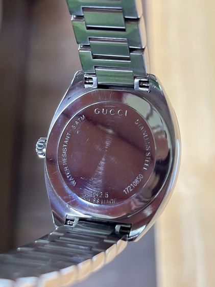 GUCCI GG2570 G Frame 29 mm Diamond Stainless Steel Black Dial YA142504 รูปที่ 11