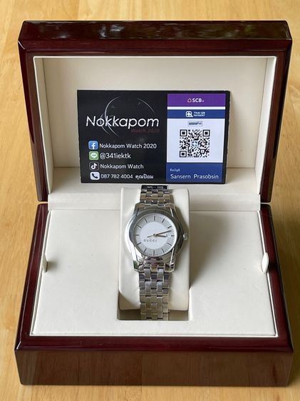 GUCCI 5500XL 38 mm Silver Dial Swiss Quartz Steel Men’s Watch YA005212 รูปที่ 2