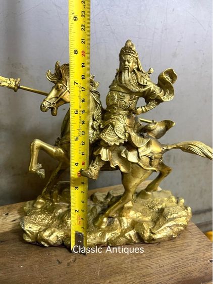 เทพเจ้ากวนอู ขี่ม้า ทองเหลือง รูปที่ 9