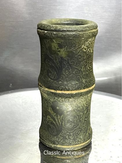 กระบอกหิน แกะสลัก อักษรจีน สะสม รูปที่ 4