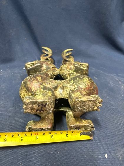 รูปปั้น กิเลน สองหัว ทองเหลืองสะสม รูปที่ 17