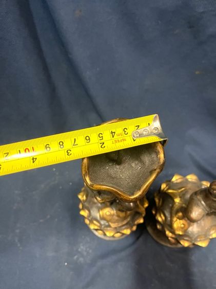 เชิงเทียน เด็กถือใบบัว ทองเหลืองสะสม รูปที่ 17