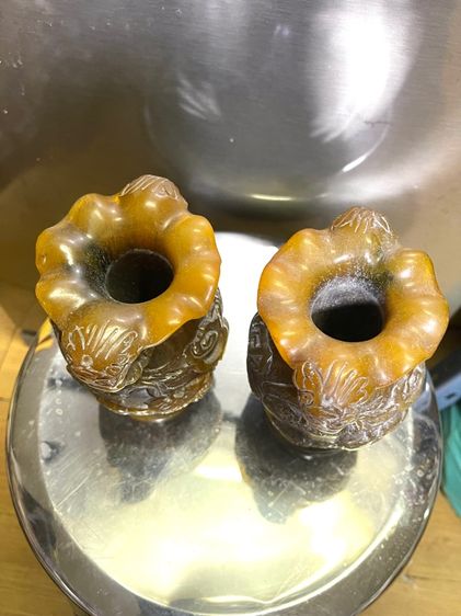 แจกัน มังกร งานแกะสลักสะสม รูปที่ 5