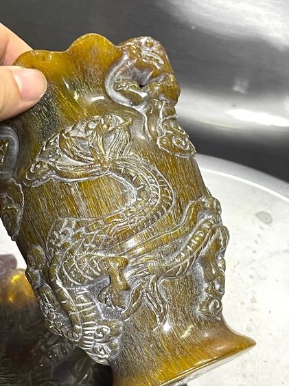 แจกัน มังกร งานแกะสลักสะสม รูปที่ 11