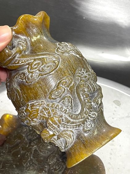 แจกัน มังกร งานแกะสลักสะสม รูปที่ 10