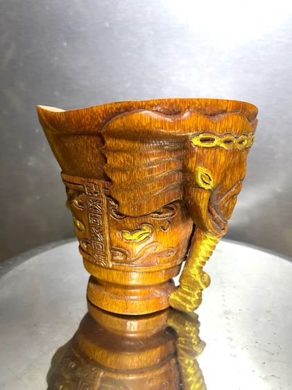 จอก ช้าง งานแกะสลักสะสม รูปที่ 2