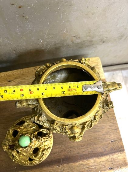 กระถาง กำยาน มังกร ทองเหลืองสะสม รูปที่ 15