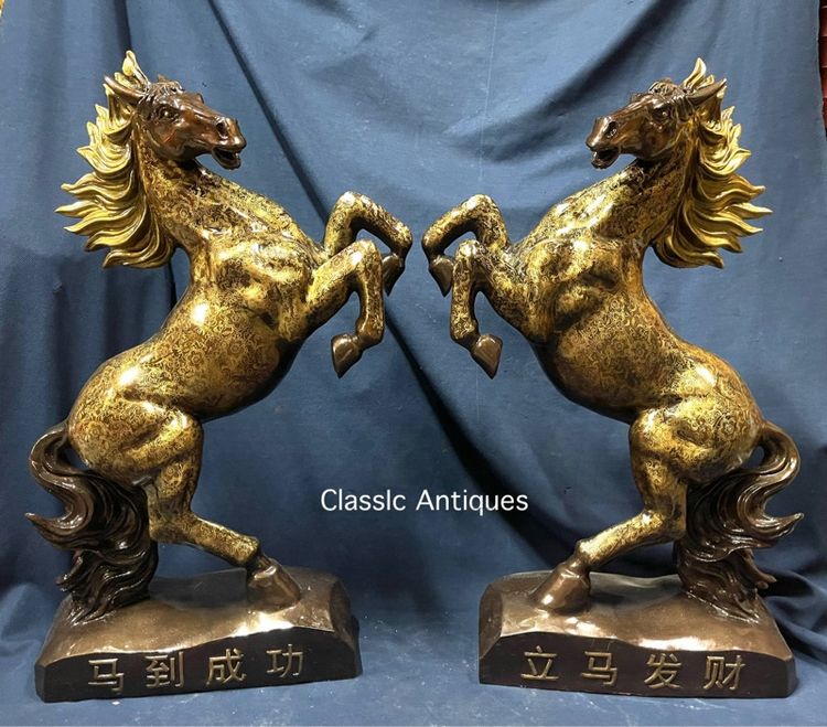 ม้า อาชา ทองเหลือง ตัวใหญ่สะสม