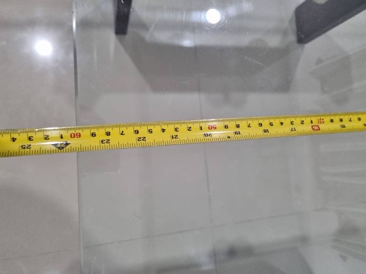 โต๊ะกลางรับแขก แผ่นท็อปกระจกนิรภัยหนา 8 มิล พร้อมขาโต๊ะไม้ MDF แข็งแรงทนทาน (สินค้ามือสอง) รูปที่ 7