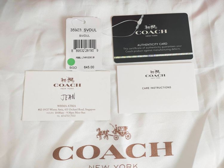 Coachแท้ หนังแท้ มีสายสะพายยาว อปกครบ รูปที่ 7