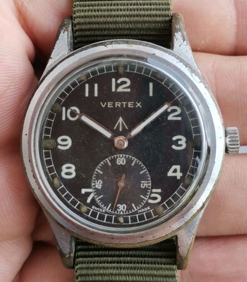 นาฬิกาทหารวินเทจ Vintage Vertex Dirty​ Dozen​ WWII Military Watch ไขลาน​ ที่สุดของความหายาก ราคาแบ่งปันครับ รูปที่ 2