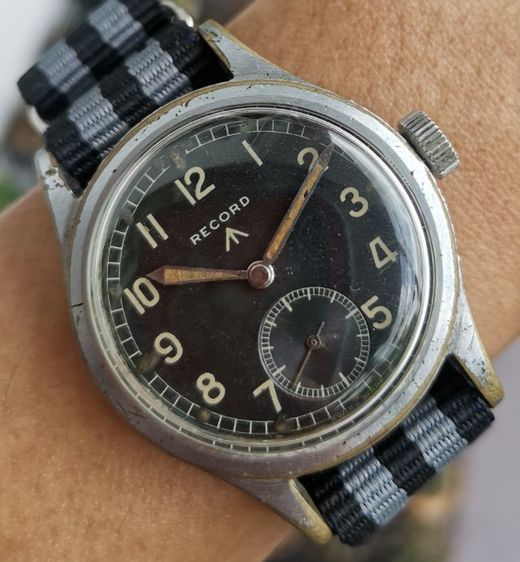 นาฬิกาทหารวินเทจ Vintage Record Dirty​ Dozen​ WWII Military Watch ไขลาน สายทหารต้องเก็บครับ ราคาแบ่งปัน รูปที่ 5
