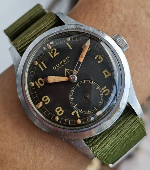 นาฬิกาทหารวินเทจ Vintage Buren Dirty​ Dozen​ WWII Military Watch ไขลาน หายากและสวยมาก ราคาแบ่งปันครับ รูปที่ 4