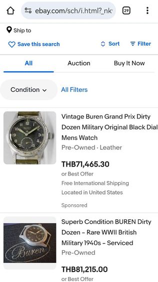 นาฬิกาทหารวินเทจ Vintage Buren Dirty​ Dozen​ WWII Military Watch ไขลาน หายากและสวยมาก ราคาแบ่งปันครับ รูปที่ 13