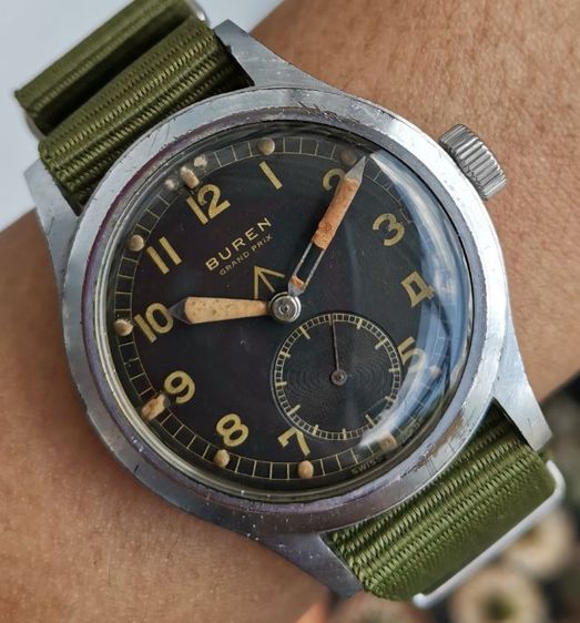นาฬิกาทหารวินเทจ Vintage Buren Dirty​ Dozen​ WWII Military Watch ไขลาน หายากและสวยมาก ราคาแบ่งปันครับ รูปที่ 5