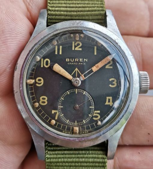 นาฬิกาทหารวินเทจ Vintage Buren Dirty​ Dozen​ WWII Military Watch ไขลาน หายากและสวยมาก ราคาแบ่งปันครับ รูปที่ 2
