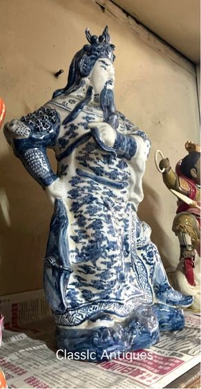 เทพเจ้ากวนอู กังไสลายคราม สะสม รูปที่ 7