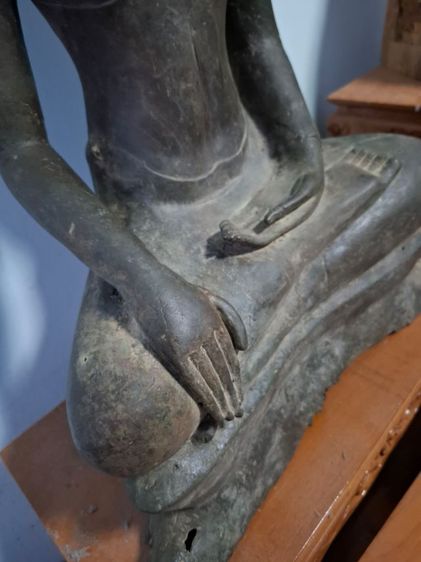 🚩(มาใหม่) พระเจ้าอู่ทอง สมัยอยุธยา เนื้อสัมฤทธิ์หล่อบางโบราณ รูปที่ 11