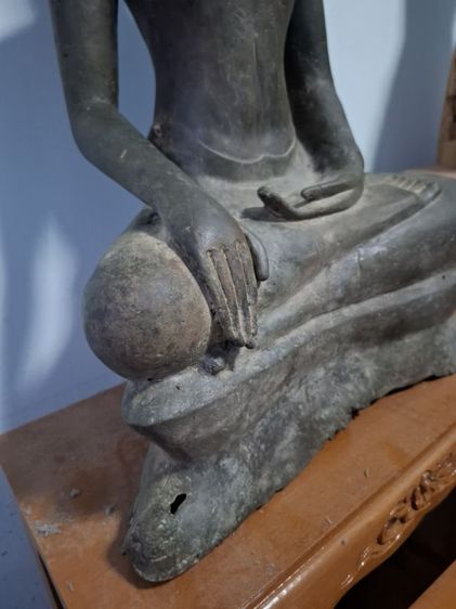 🚩(มาใหม่) พระเจ้าอู่ทอง สมัยอยุธยา เนื้อสัมฤทธิ์หล่อบางโบราณ รูปที่ 13