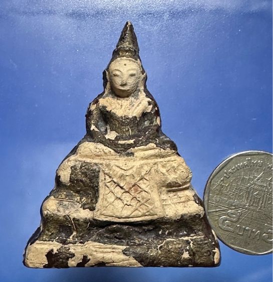 พระบัณฑูรย์ พิมพ์เศียรแหลม วังหน้า กทม. มีคราบครั่งเดิม พระสวยสมบูรณ์สร้างยุคเดียวกับพระโคนสมอ รูปที่ 6