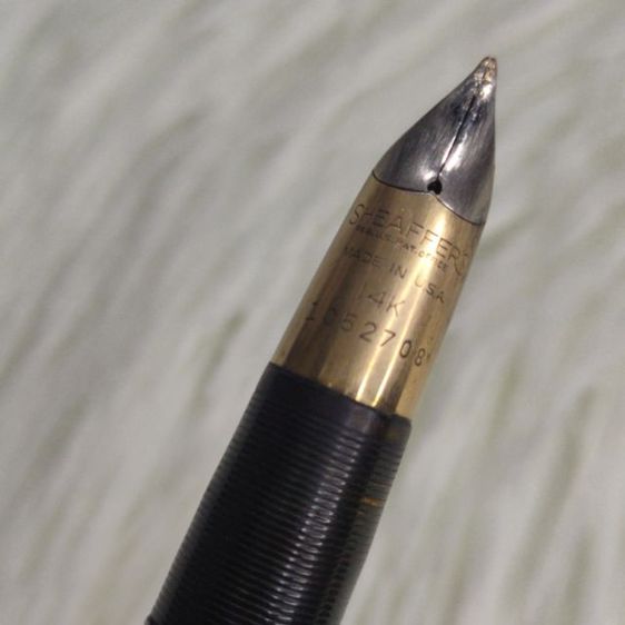ปากกาหัวแร้งโบราณ Sheaffer s หัวทองคำ 14K พร้อมแท่นเสียบยุคปี 70-80 สภาพสมบูรณ์  รูปที่ 8