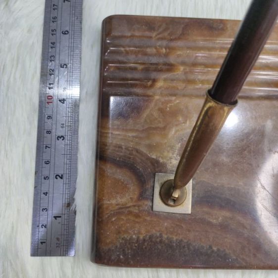 ปากกาหัวแร้งโบราณ Sheaffer s หัวทองคำ 14K พร้อมแท่นเสียบหินอาเกตยุคปี 70-80 สภาพสมบูรณ์ รูปที่ 3