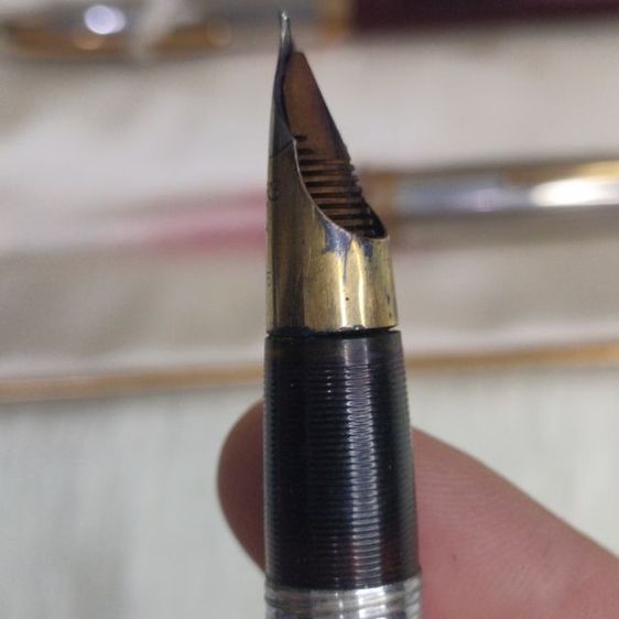 ชุดดินสอ ปากกาหมึก หัวแร้ง แบรนด์ Sheaffer's White dot fountain pen pencil พร้อมกล่องเดิมยุค 70s  สภาพพร้อมใช้  รูปที่ 11