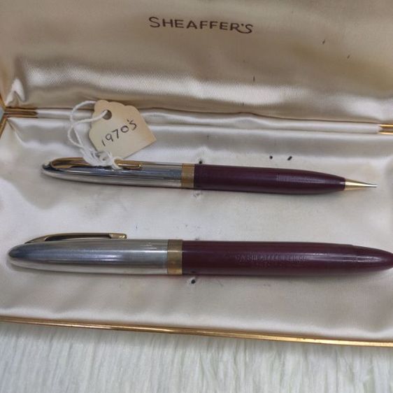 ชุดดินสอ ปากกาหมึก หัวแร้ง แบรนด์ Sheaffer's White dot fountain pen pencil พร้อมกล่องเดิมยุค 70s  สภาพพร้อมใช้  รูปที่ 2