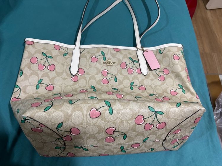 COACH CITY TOTE CHERRY รูปที่ 3