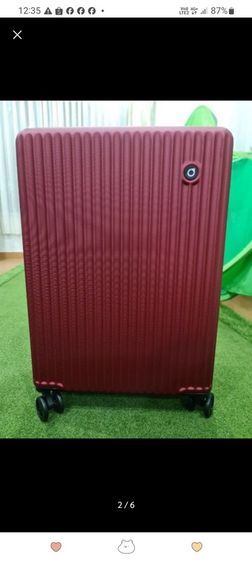 พลาสติก เอบีเอส Caggioni 🧳 ขายกระเป๋าเดินทางล้อลาก 24 นิ้ว รุ่น Red Ruby 🧳