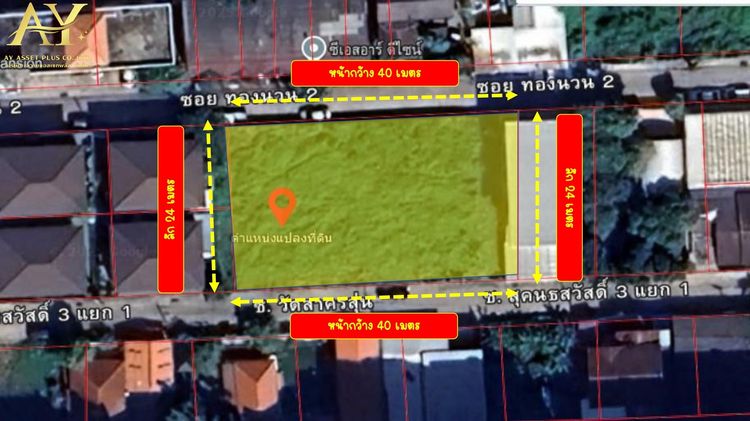 ขาย ที่ดินสุคนธสวัสดิ์1แยก3 ถมแล้ว เนื้อที่ 242 ตร.ว. ใกล้รร.สตรีวิทยา2 แปลงสวย ติดถนน2ด้าน 